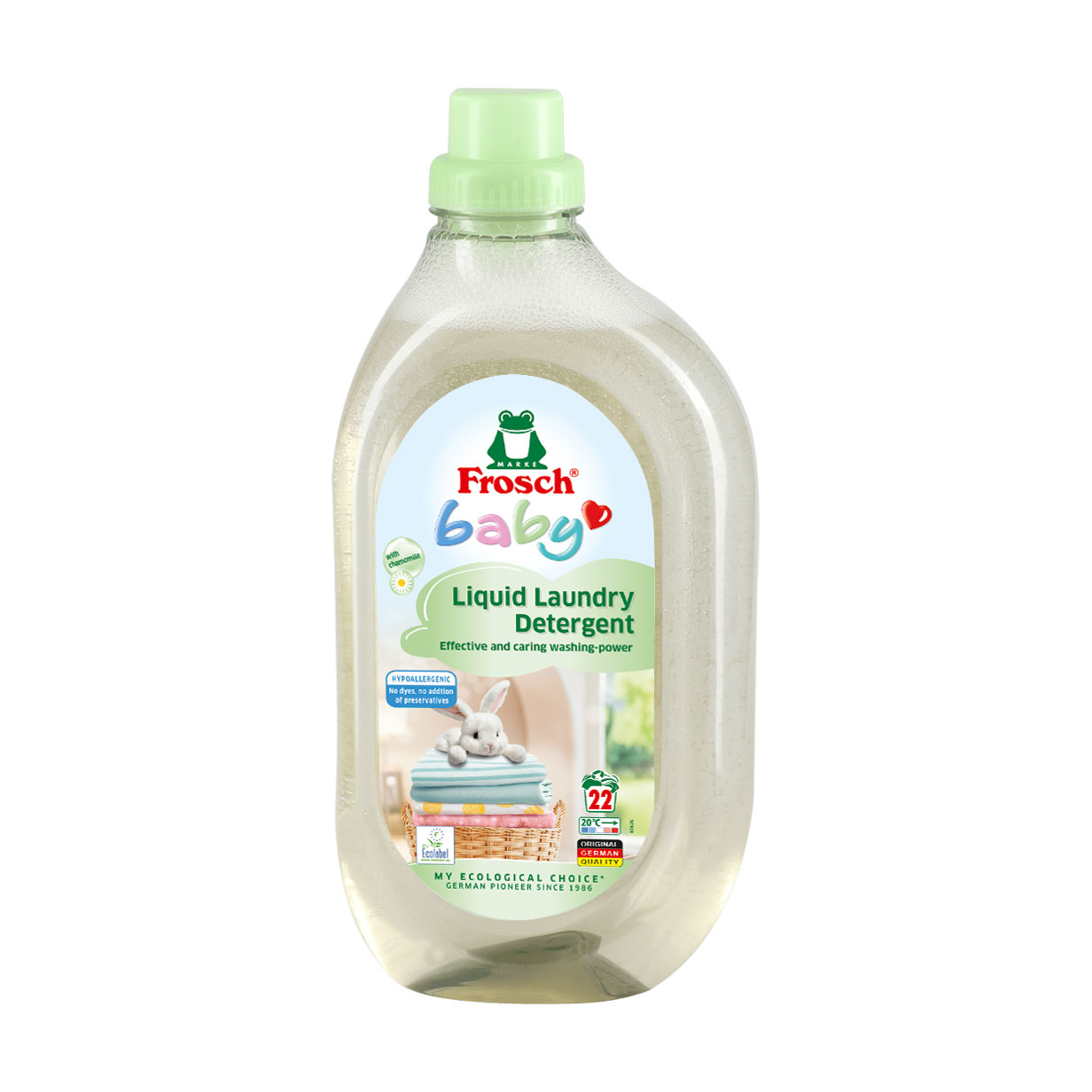 Рідкий засіб для прання дитячої білизни Frosch Baby 22 цикли прання, 1.5 л